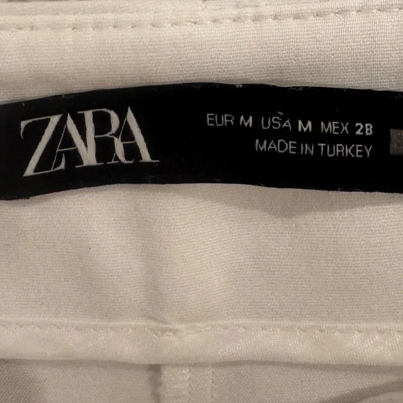 ZARA White High waist 2.5 inch dress shorts size medium 28 - Picture 10 of 11